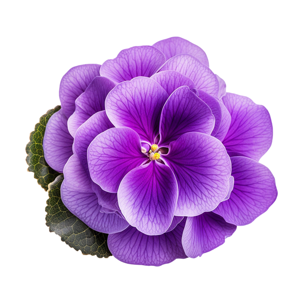 AI generated African violet flower isolated on transparent background png