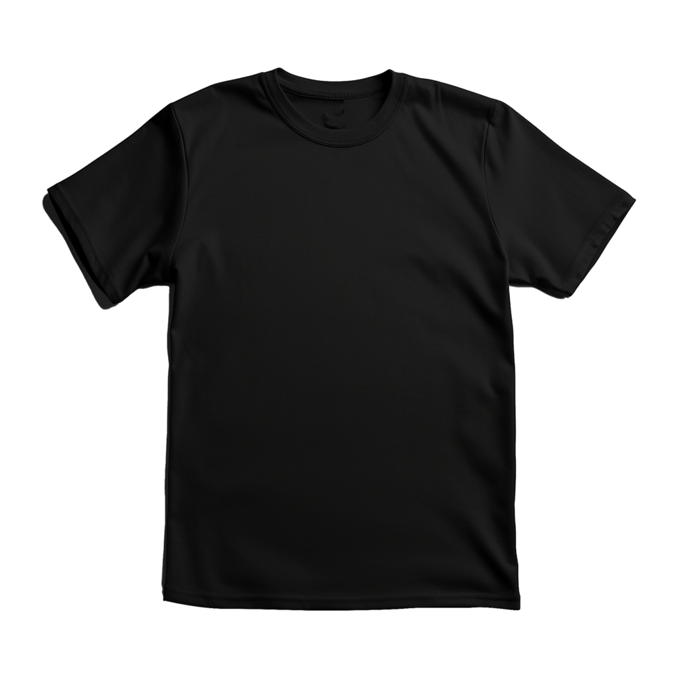 AI generated Short sleeves black tshirt isolated on a transparent background png