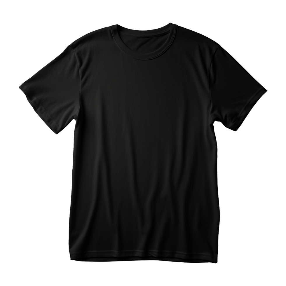 AI generated Short sleeves black tshirt isolated on a transparent background png
