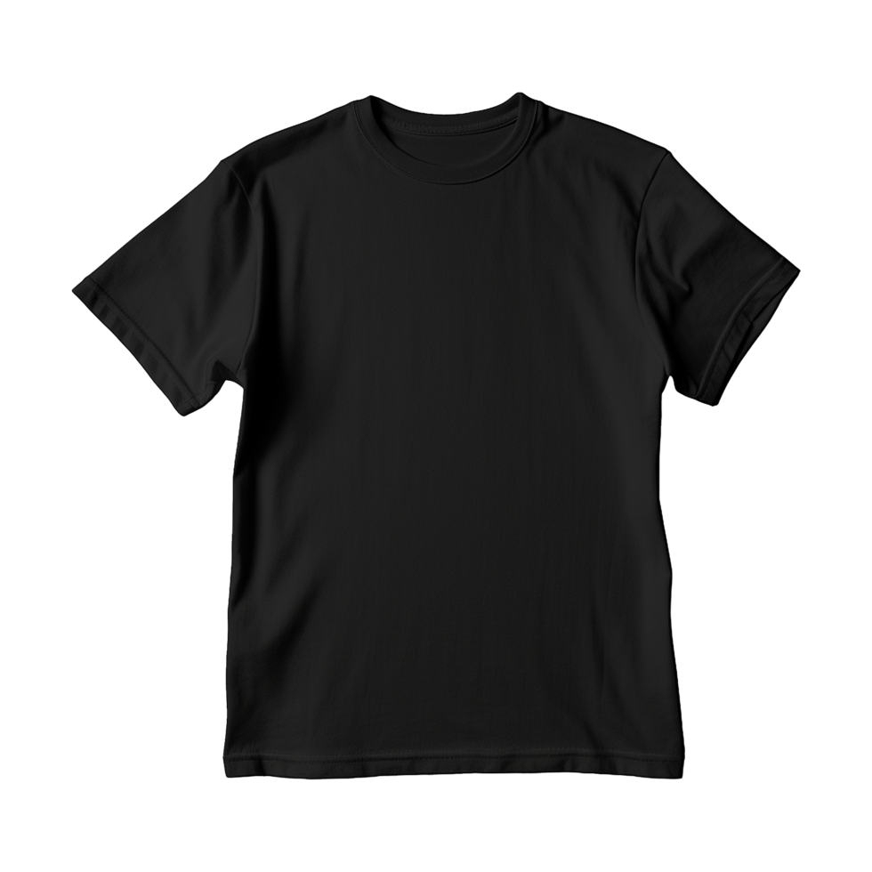 AI generated Short sleeves black tshirt isolated on a transparent background png