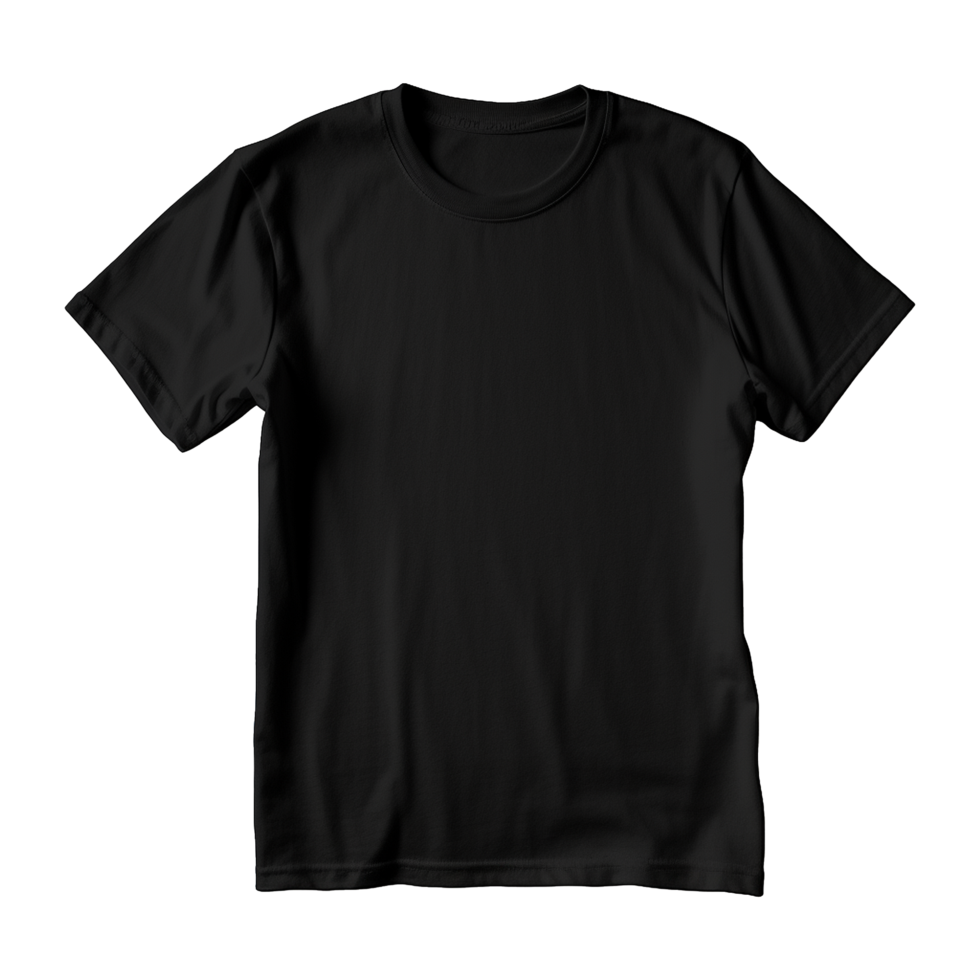 AI generated Short sleeves black tshirt isolated on a transparent background png