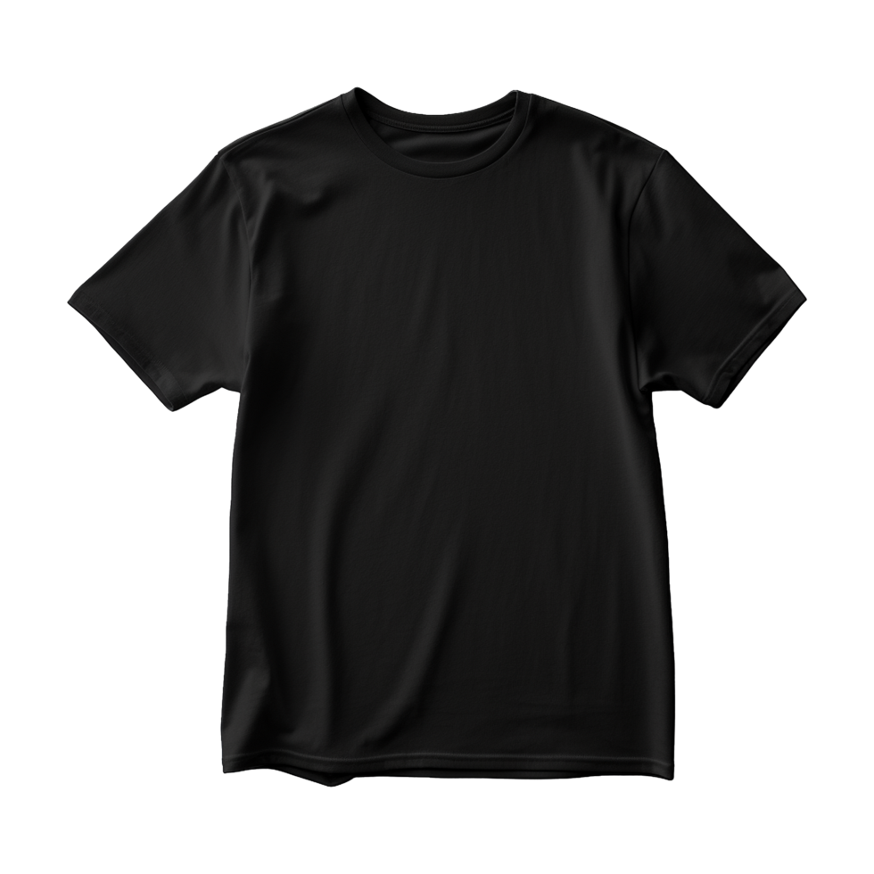 AI generated Short sleeves black tshirt isolated on a transparent background png