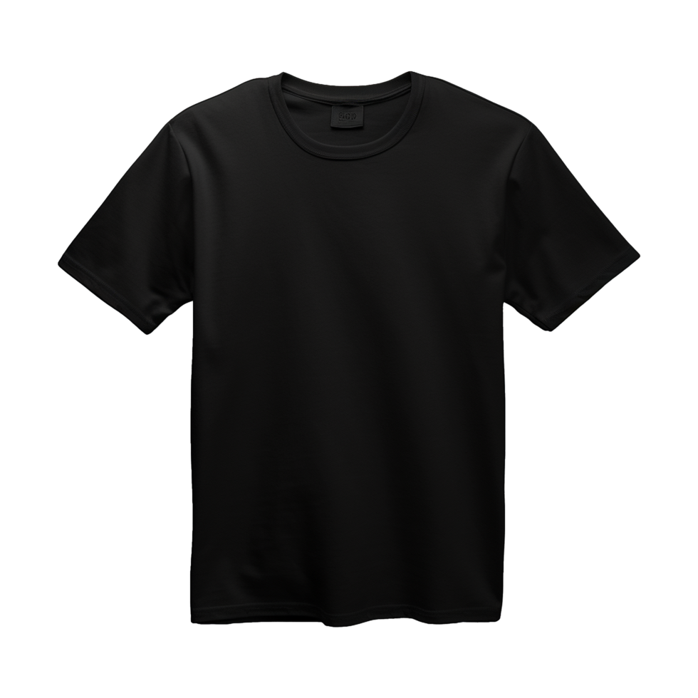 AI generated Short sleeves black tshirt isolated on a transparent background png