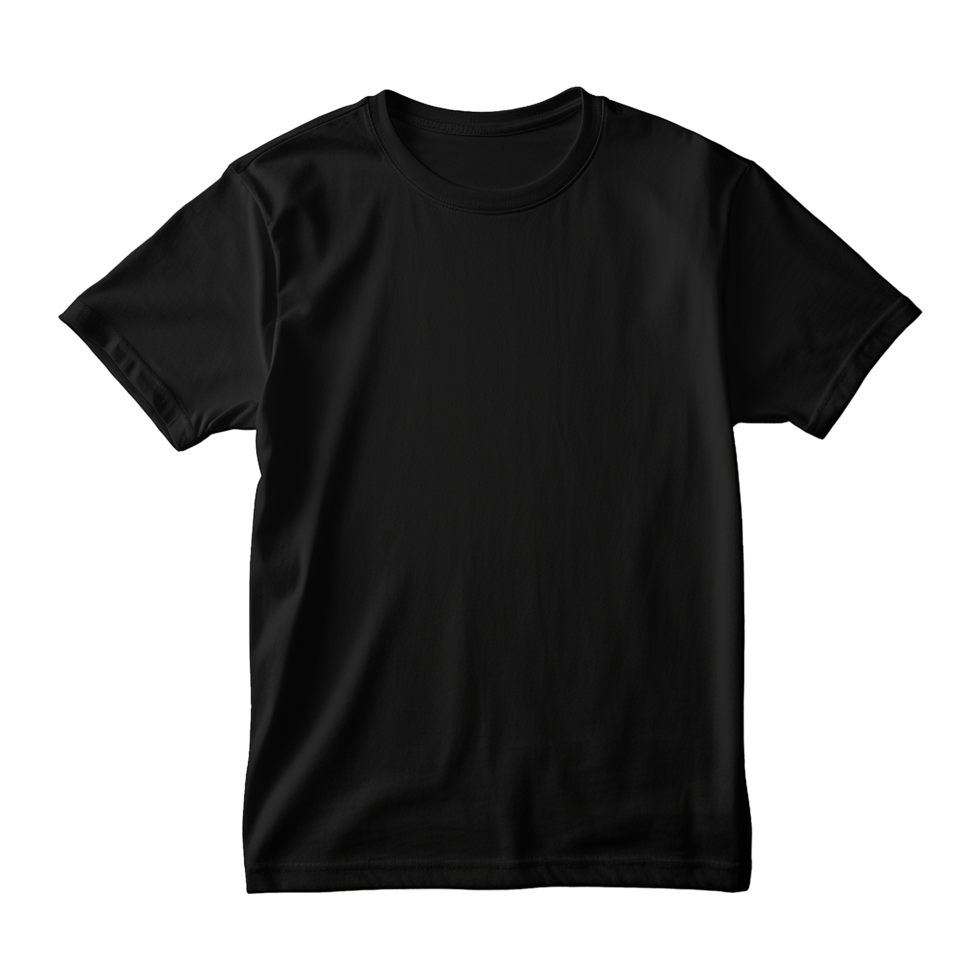 AI generated Short sleeves black tshirt isolated on a transparent background png