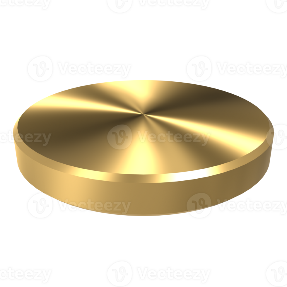 Gold podium in geometric shape for winner and product display. Gold podium for product presentation. 3D rendering illustration png