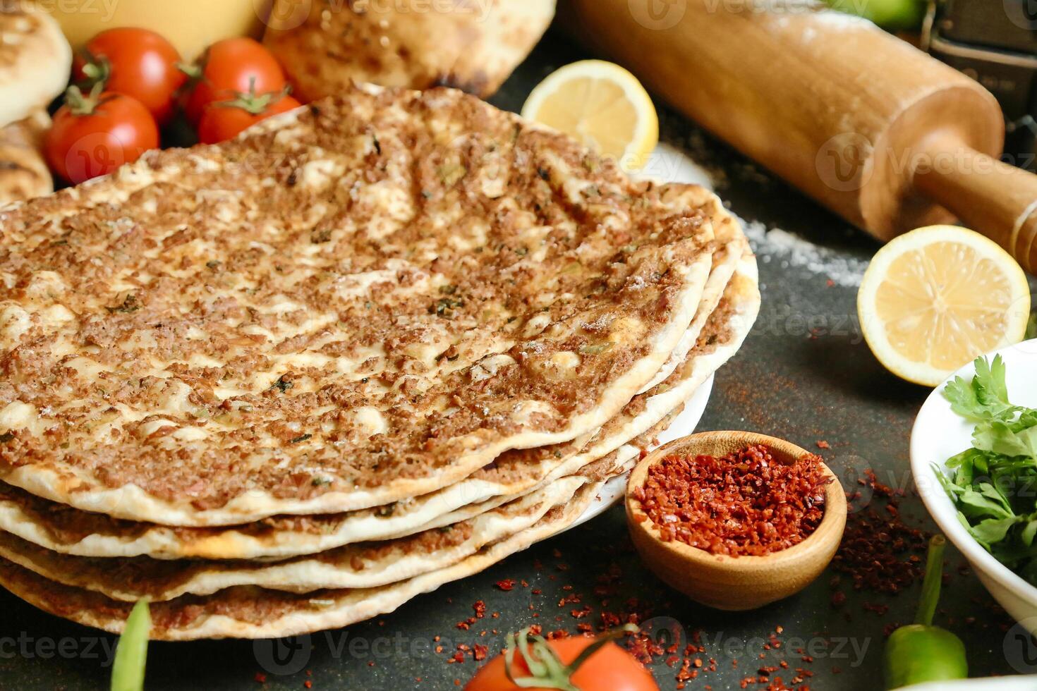 Stack of Pancakes on Table photo