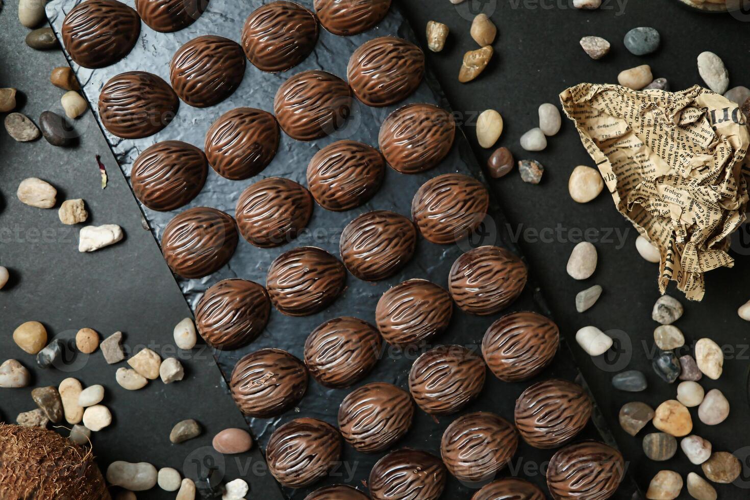 Assorted Chocolate Variety Displayed on Table photo