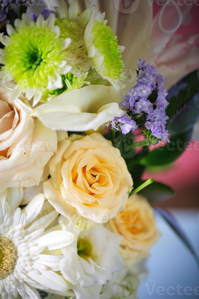 Close-Up of Bouquet of Flowers photo