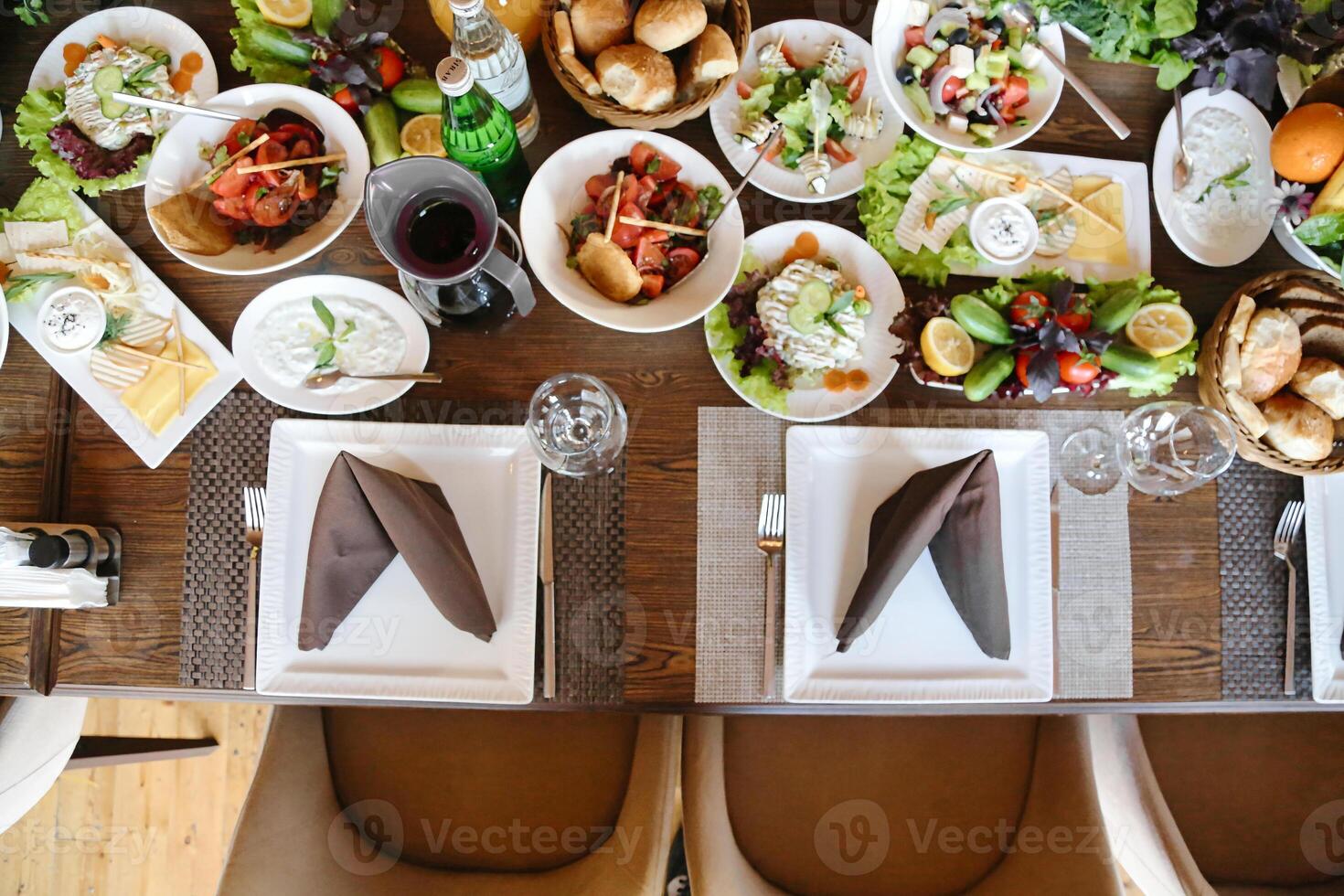 Assorted Food Spread on a Table photo
