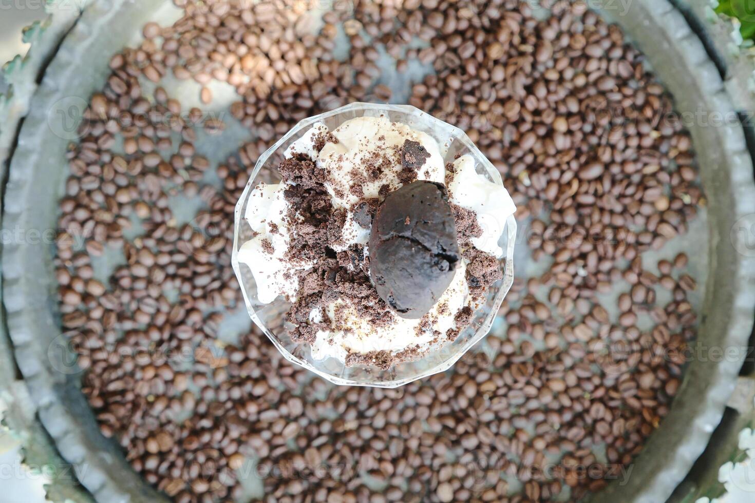 Aerial View of Colorful Bowl of Food photo