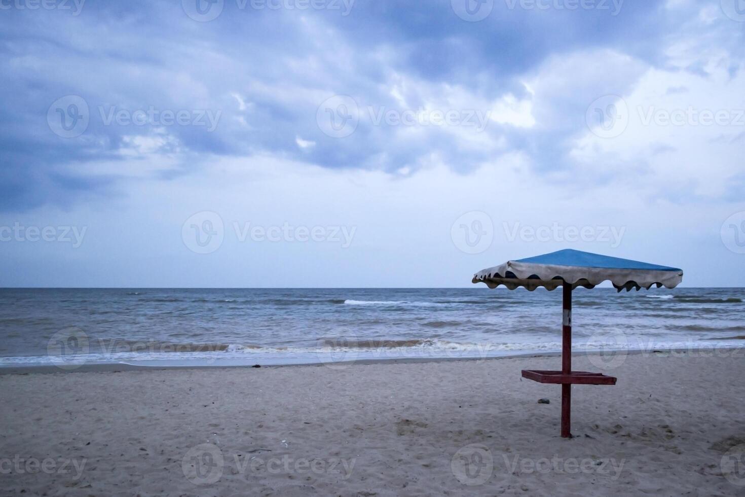 Summer seascape. Nobody at coastline. photo