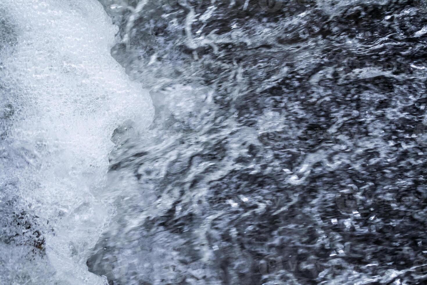 The stream of water. Water texture. photo