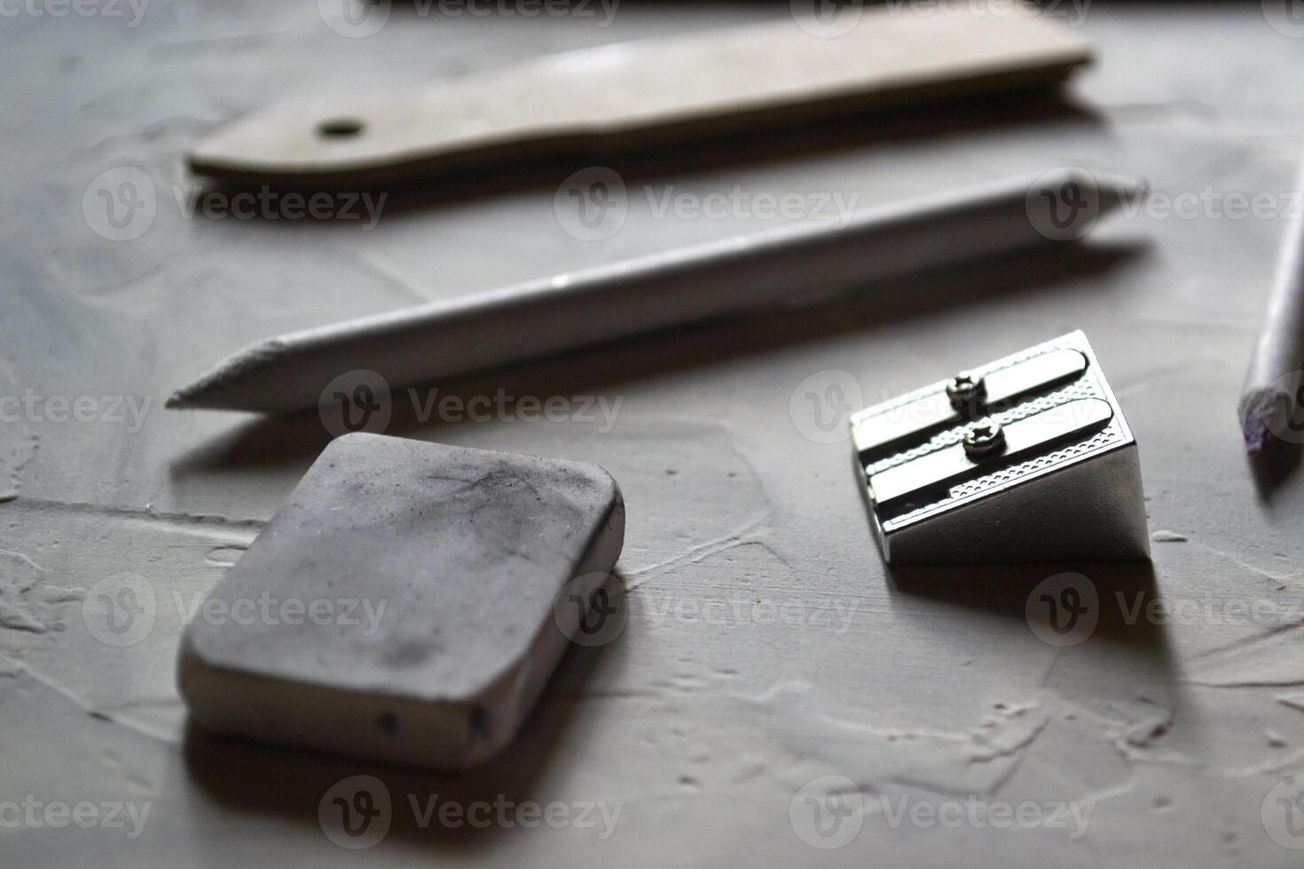 A set of artist's tools, for drawing. photo