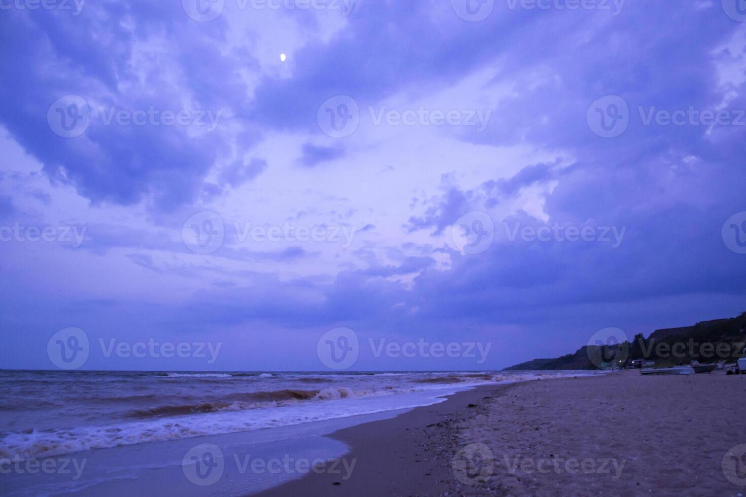 Summer evening at coastline. photo