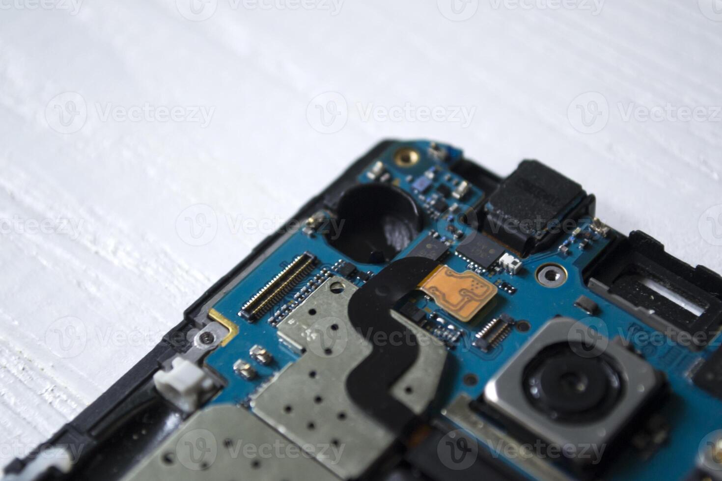 Phone motherboard. Service repair. photo