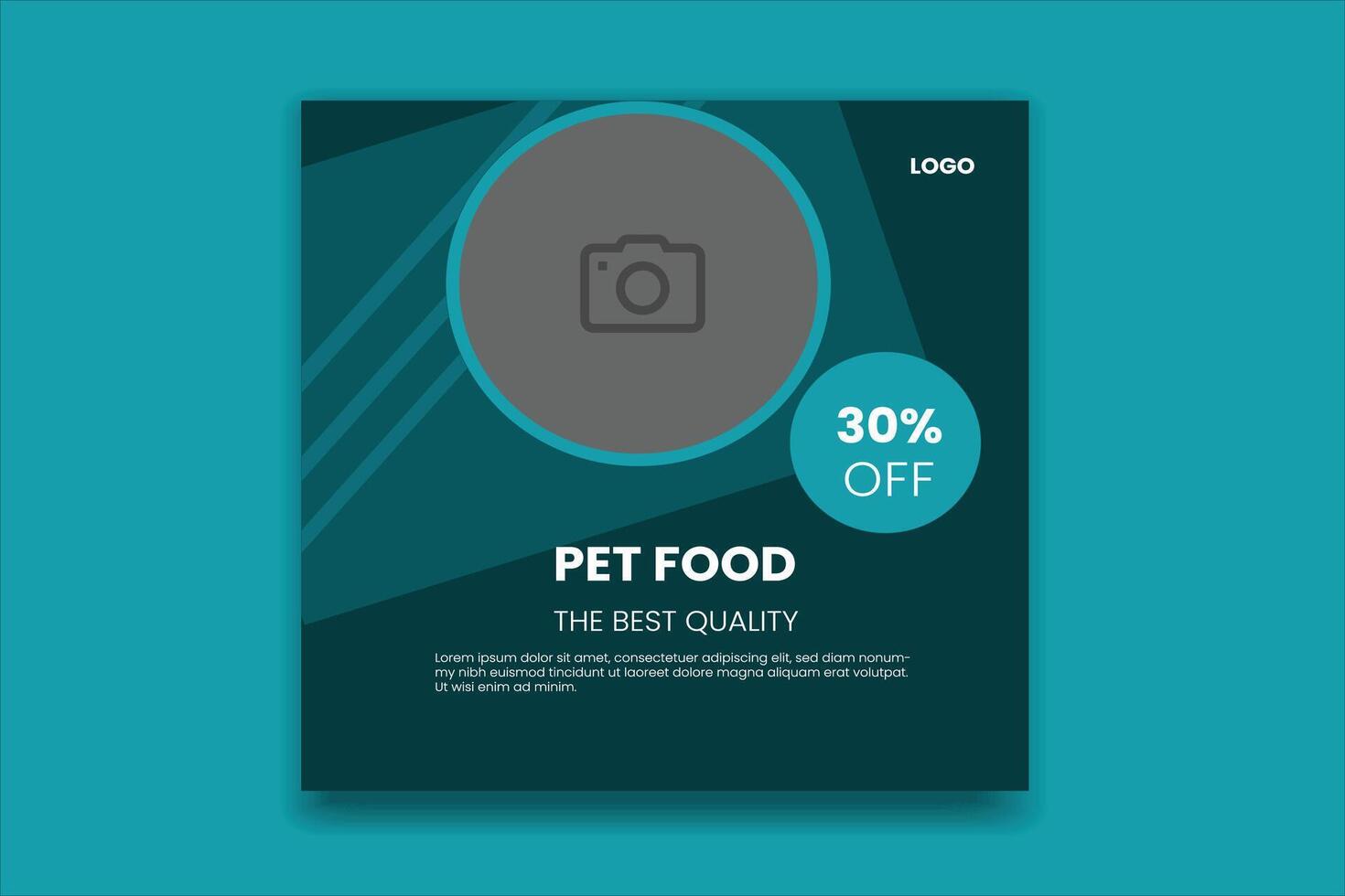 Pet banner design social media post. vector