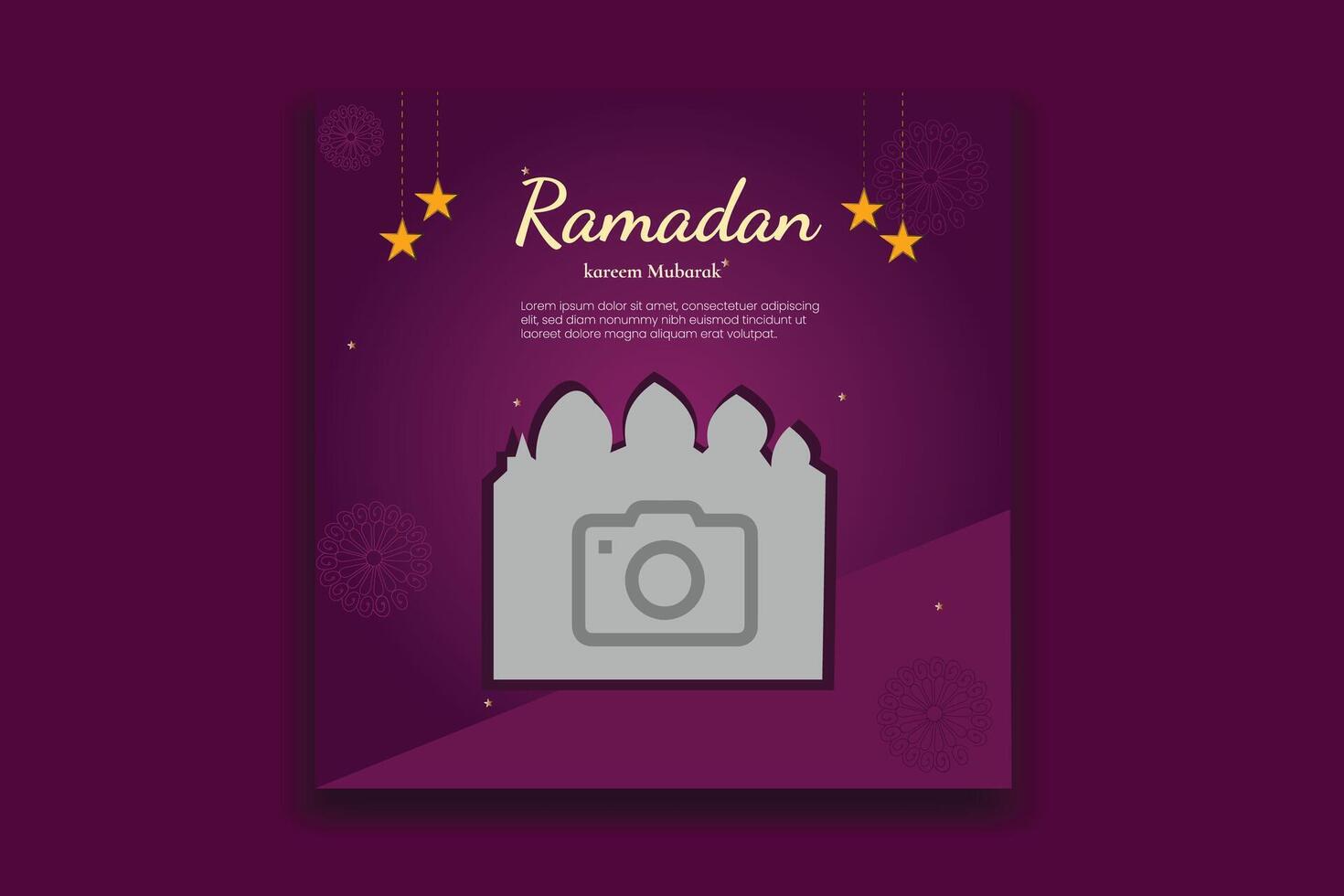 ramadan banner design social media post vector