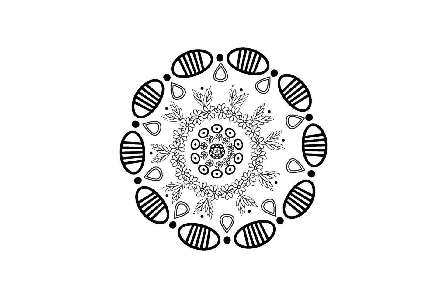 plantilla de diseño de mandala vector