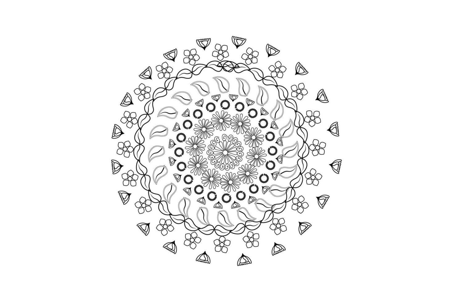 plantilla de diseño de mandala vector