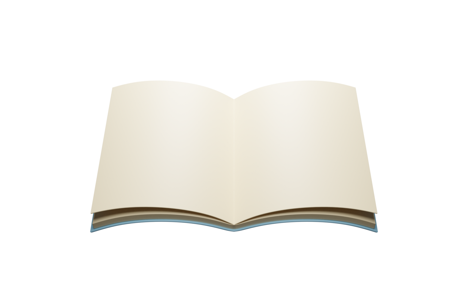 3d render opened book illustration on transparent background png
