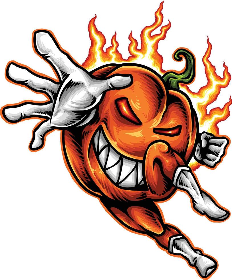 calabaza héroe Arte vector