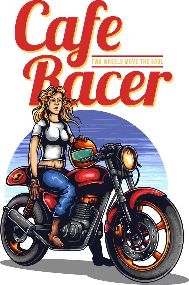 Cafe Racer art vector