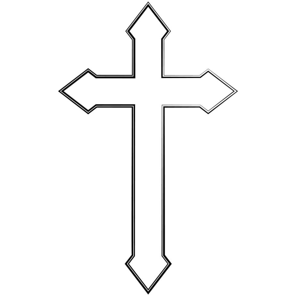 Cross church drawing design banner. photo