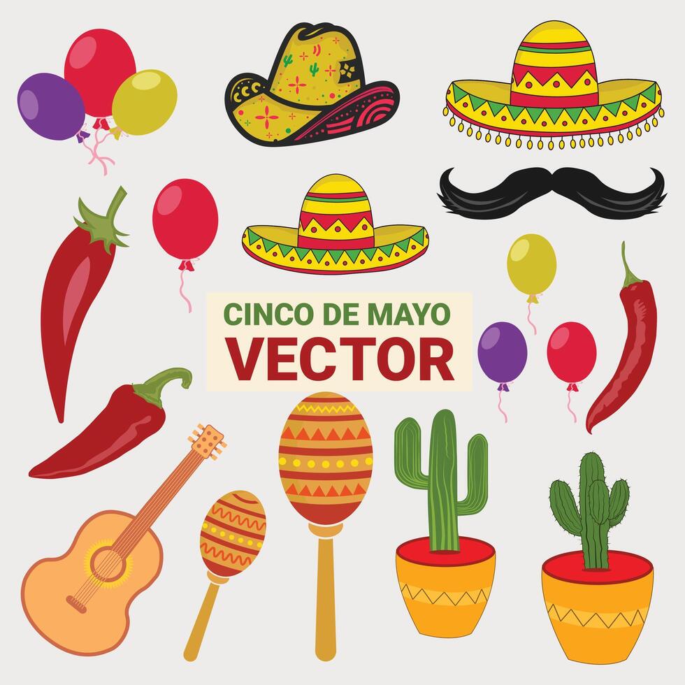 Happy Cinco De Mayo vector. vector