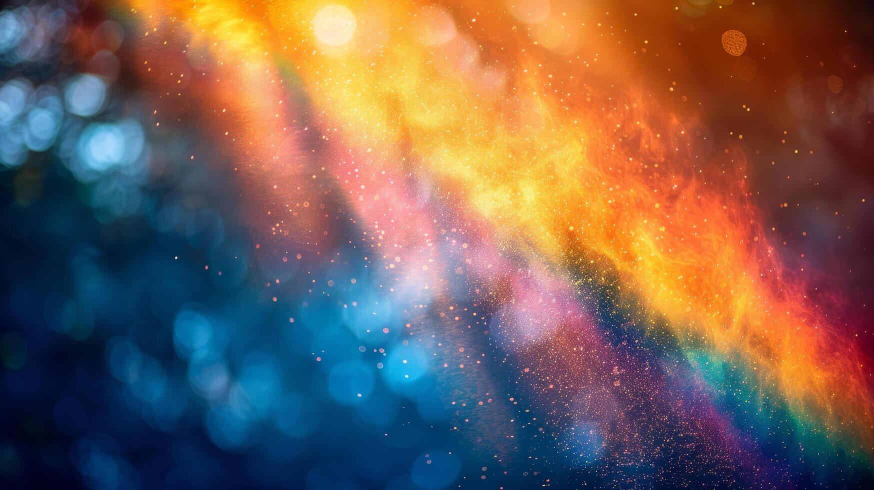 AI generated Bright Rainbow Shining in Rain photo