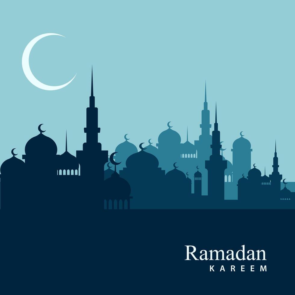 ramadan Social media post template design , elegant square cover with arabian ornament vector