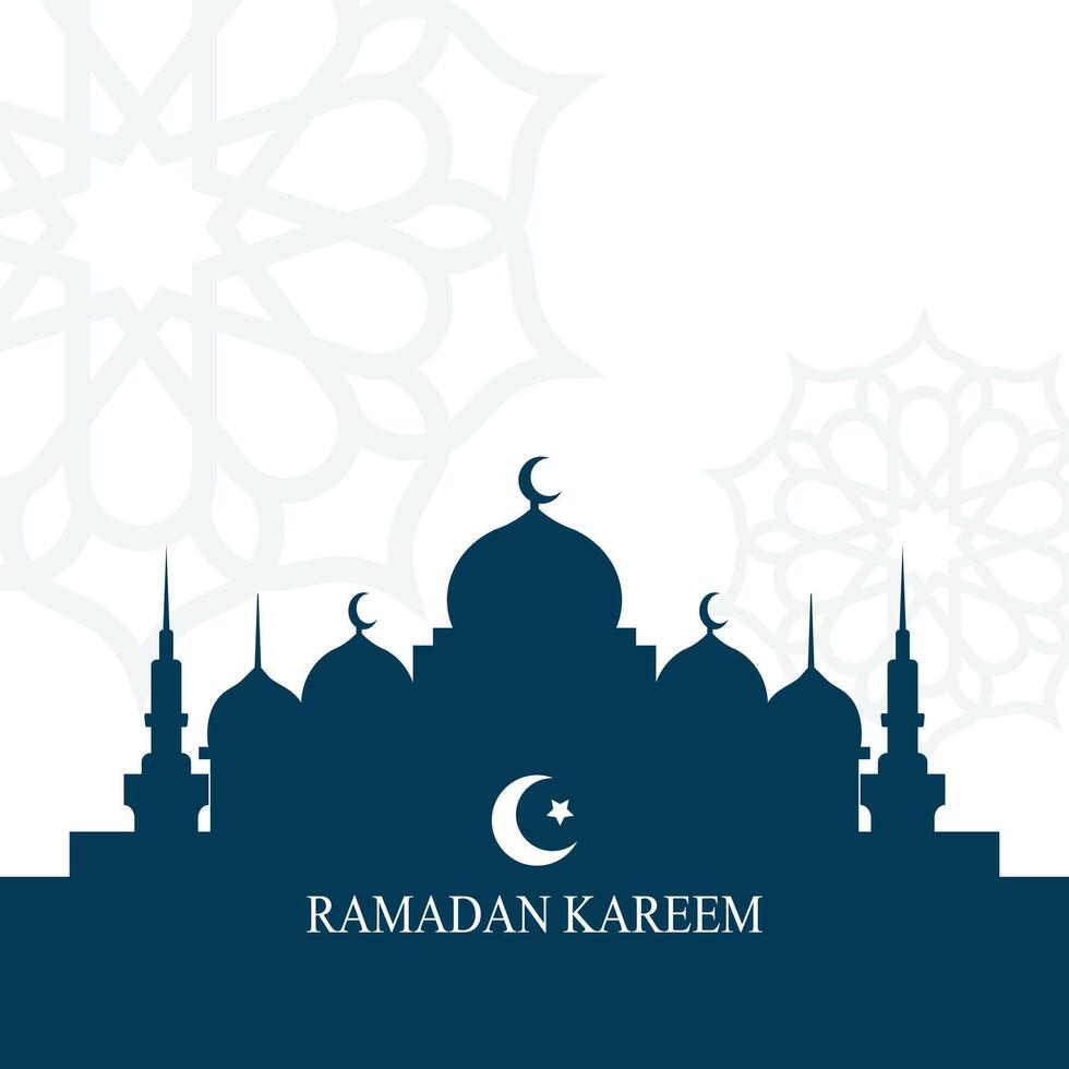 ramadan Social media post template design , elegant square cover with arabian ornament vector