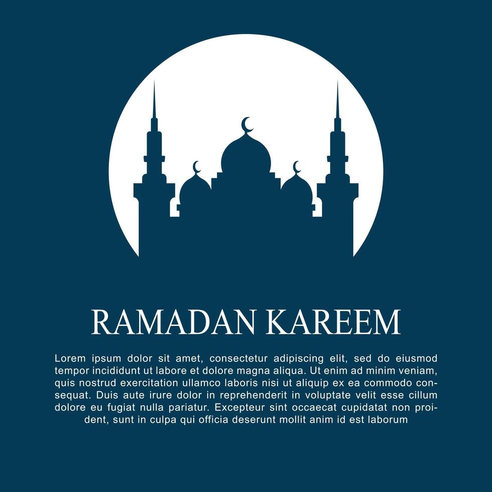 ramadan Social media post template design , elegant square cover with arabian ornament vector