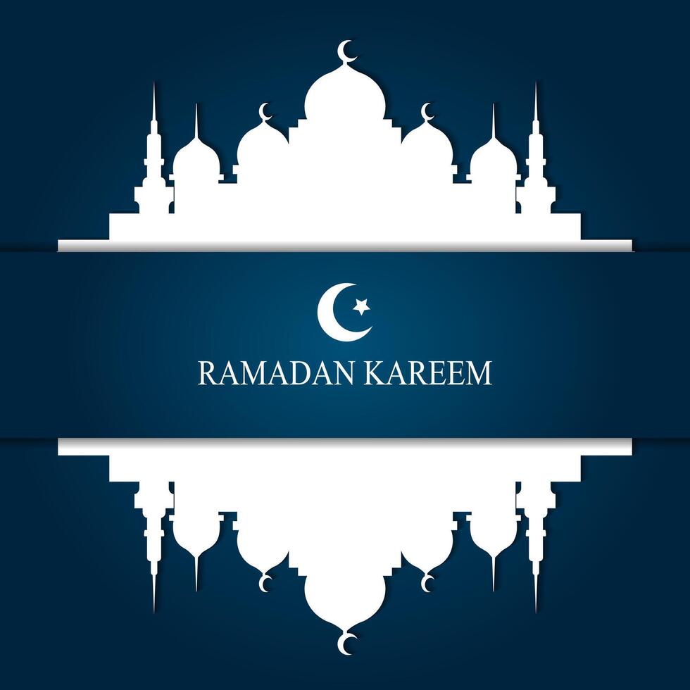 ramadan Social media post template design , elegant square cover with arabian ornament vector