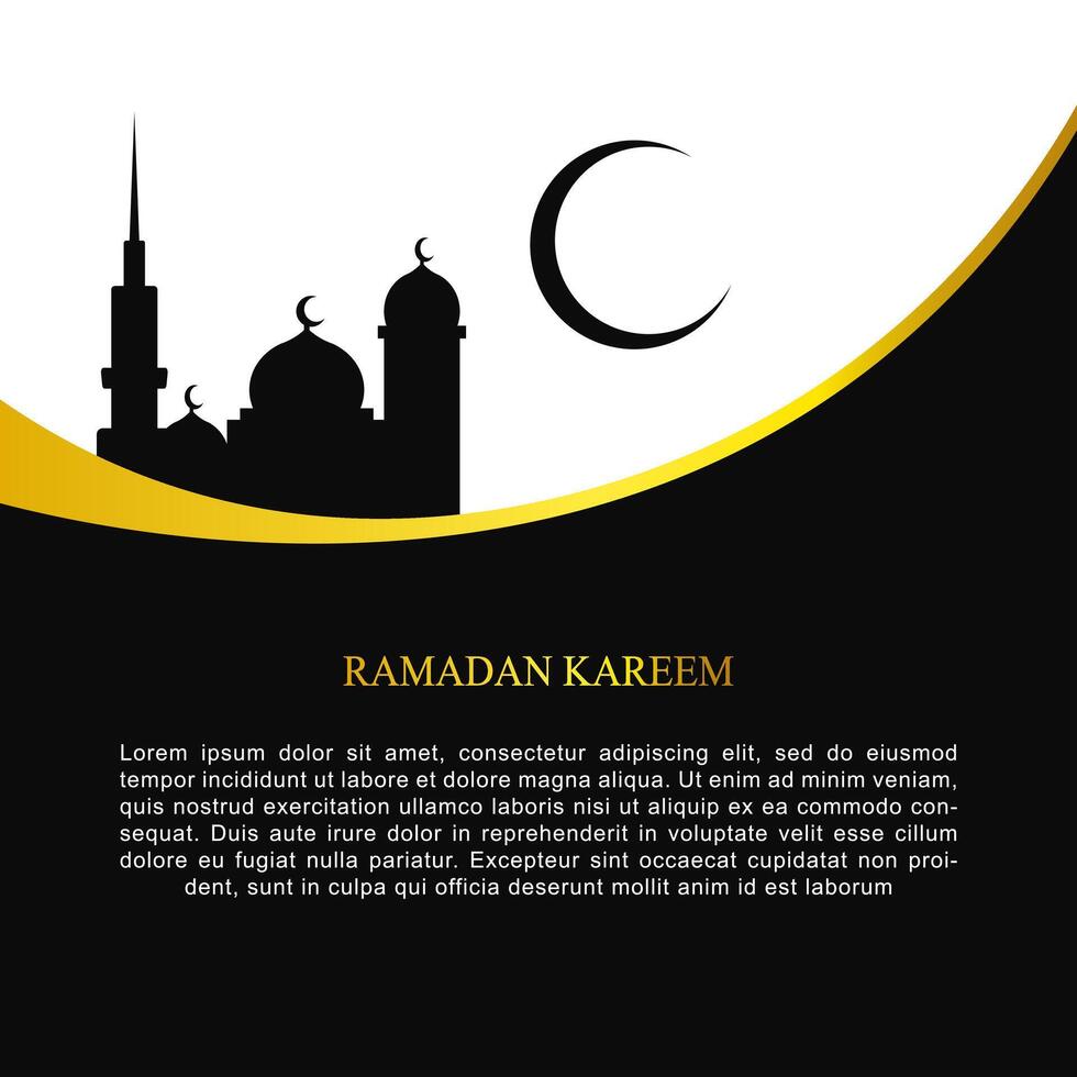 ramadan Social media post template design , elegant square cover with arabian ornament vector