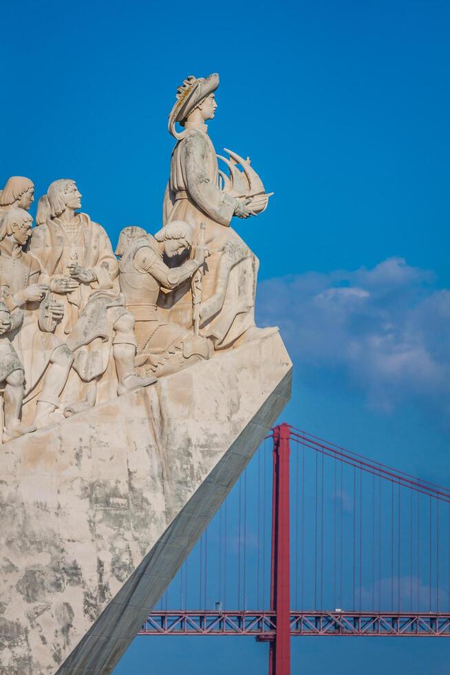 Monumento a el descubrimientos de nuevo mundo en lisboa, Portugal foto