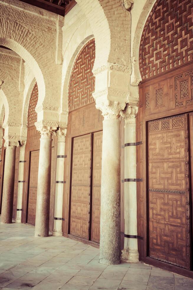 La gran mezquita de Kairouan, Túnez, África foto