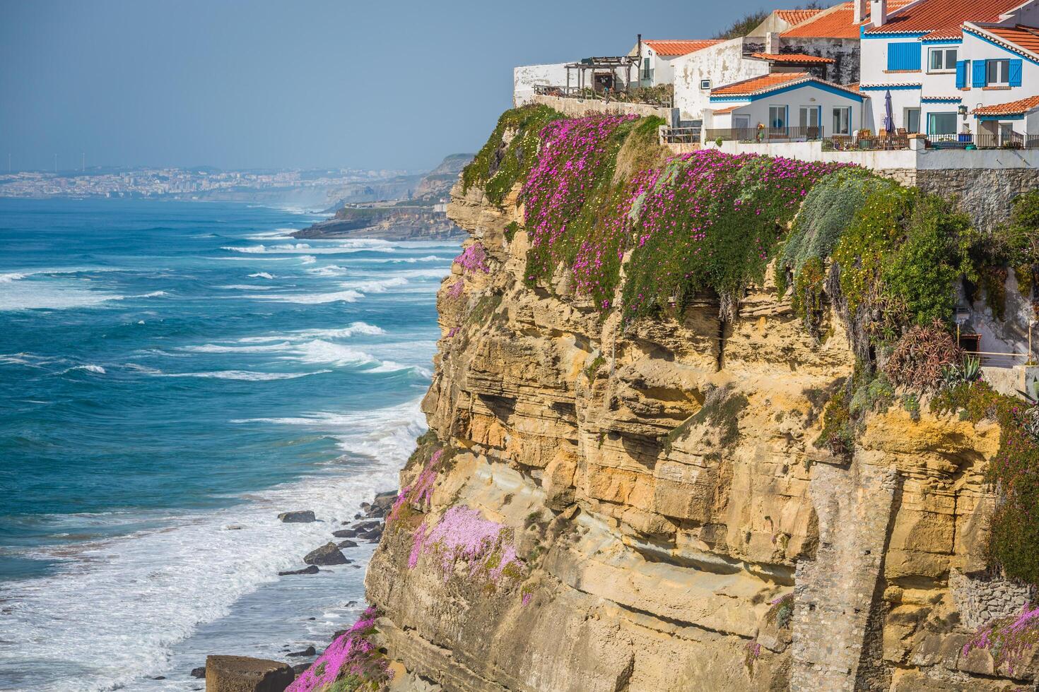 Azenhas do Mar, Portugal coastal town. photo