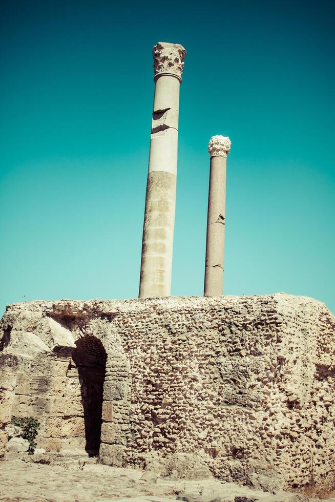 ruins of Antonine Baths at Carthage, Tunisia photo