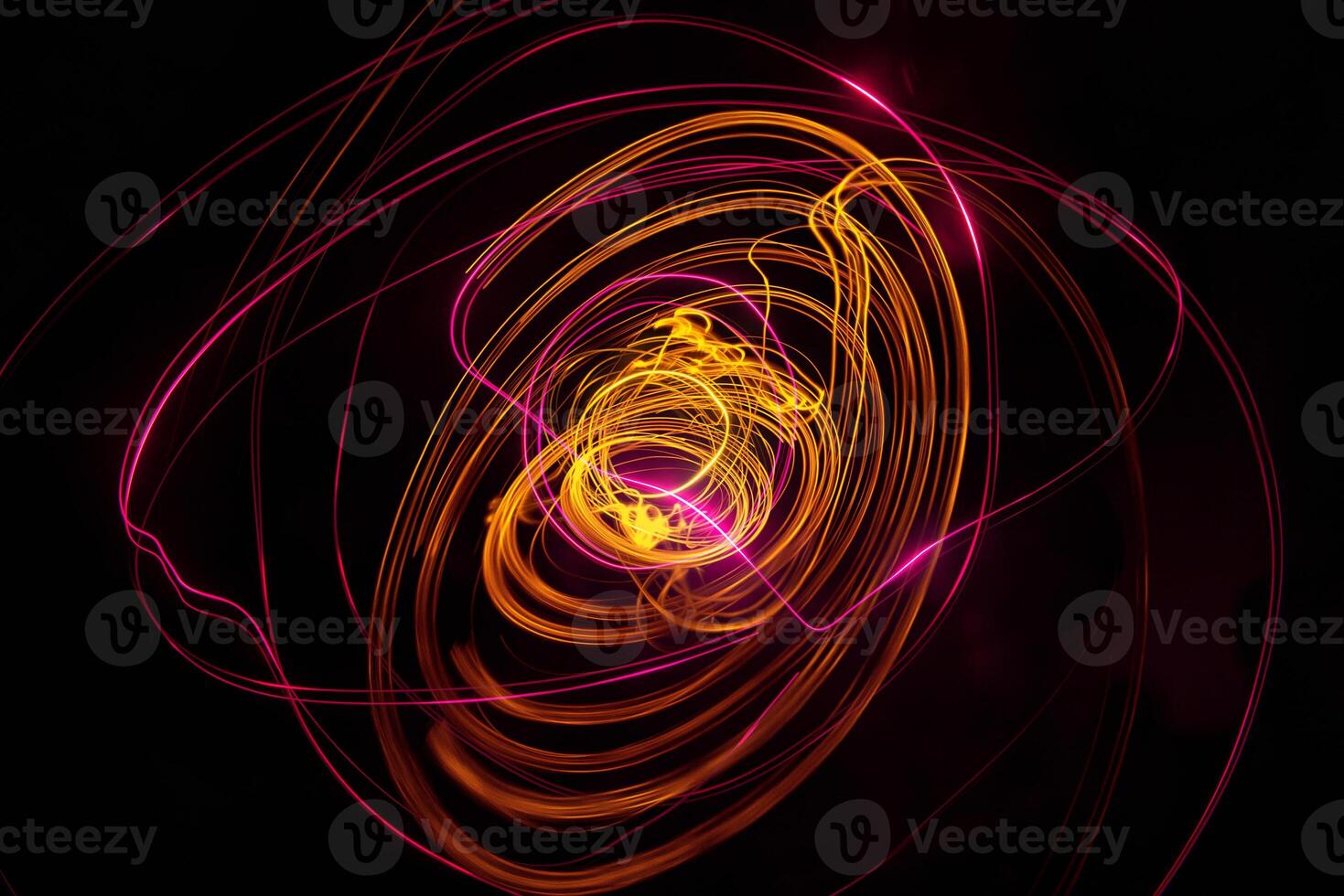 Moving swirls of colored lights photo