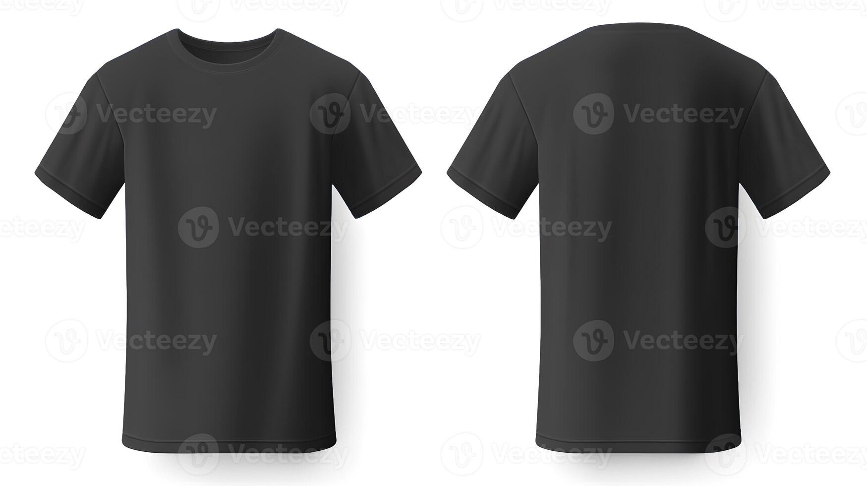 AI generated black t - shirt mockup template photo