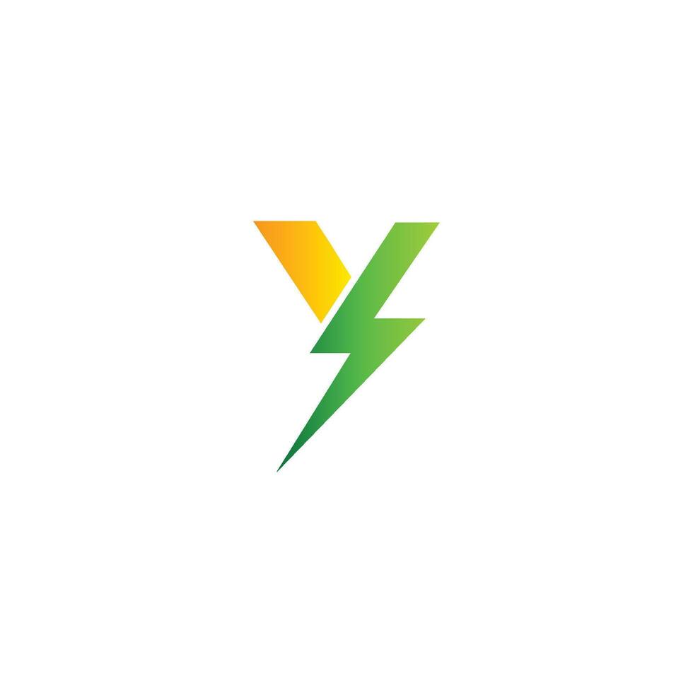 y letra renovable energía logo diseño modelo vector