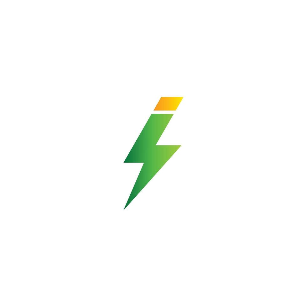I Letter Renewable Energy Logo Design Template vector