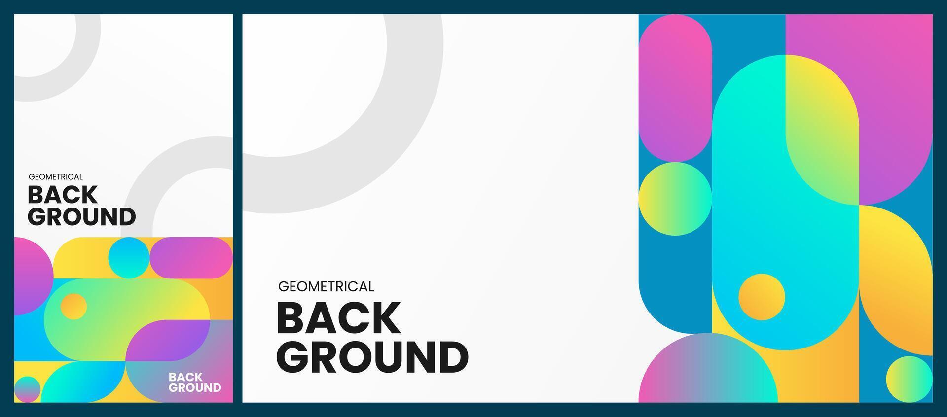 Colorful Geometric Background Design for Banner and Landing Page Design Template vector