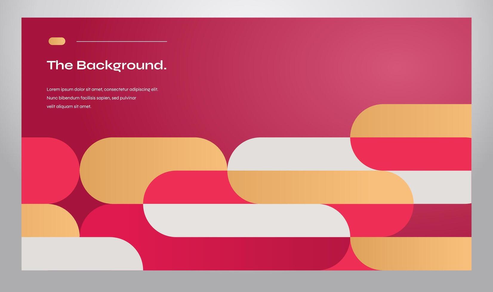 Gradient geometrical background banner and landing page design template in magenta color vector