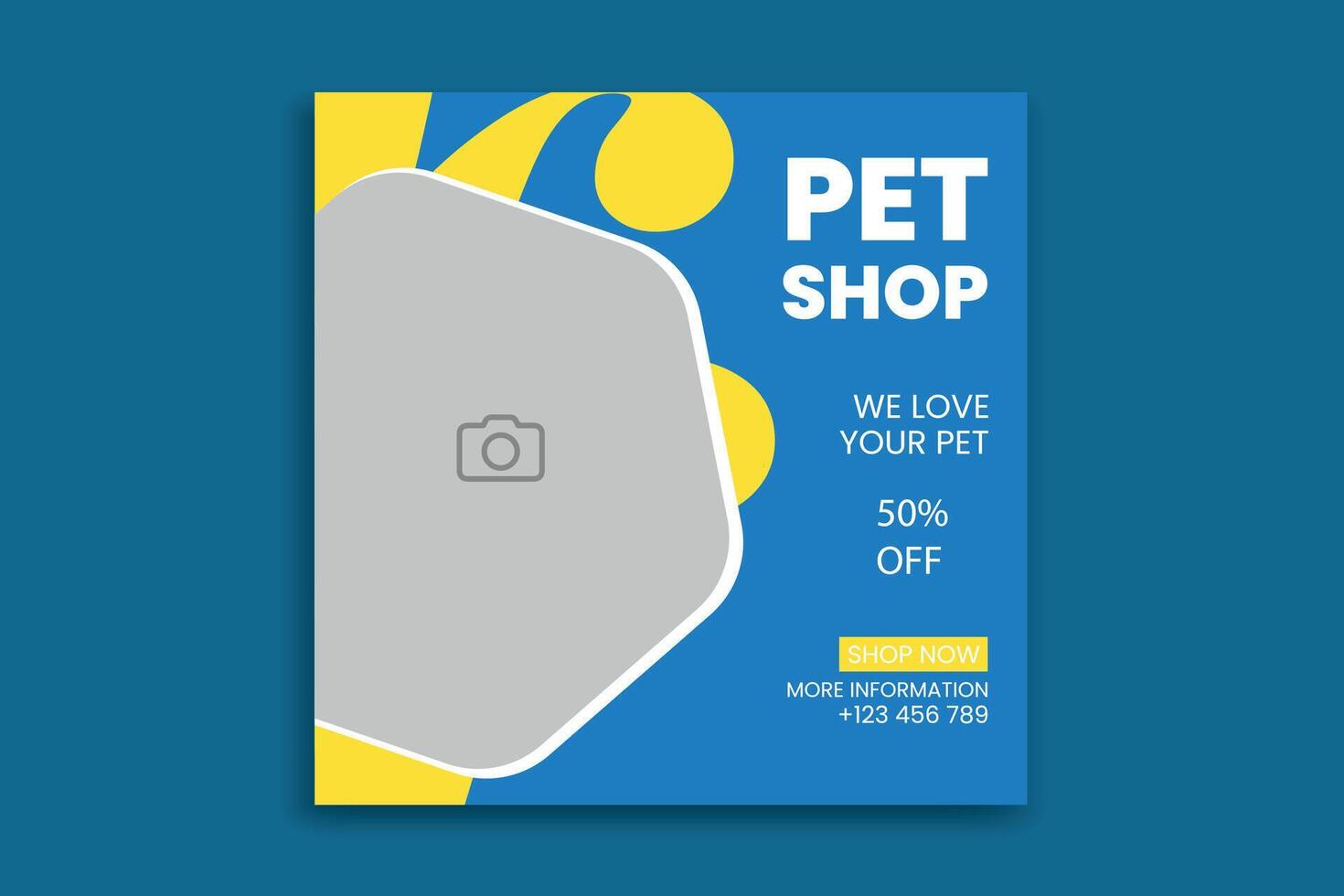 Pet Banner Design Template vector