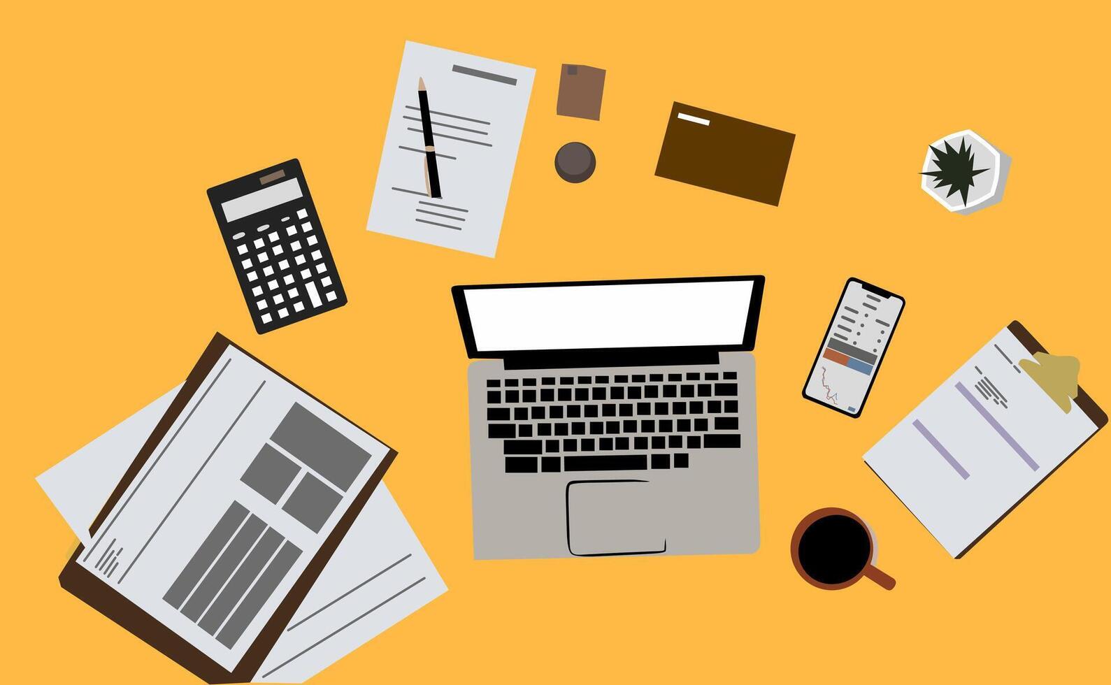 workdesk wallpaper design vector