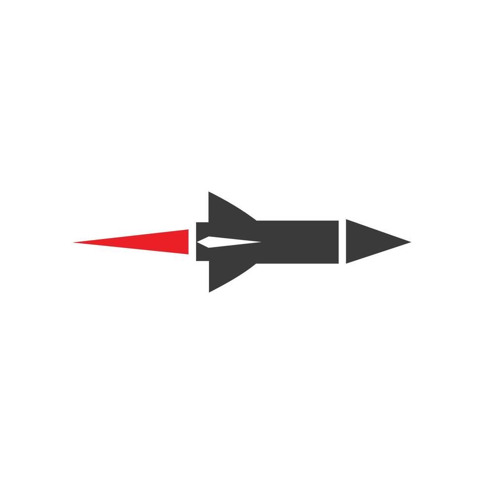 Missile Icon on Transparent Background vector