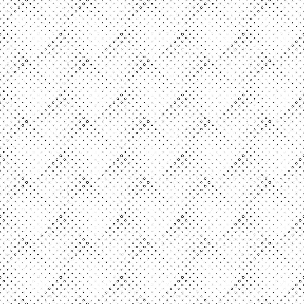 Monochrome circle pattern background - black white abstract vector illustration from dots and circles