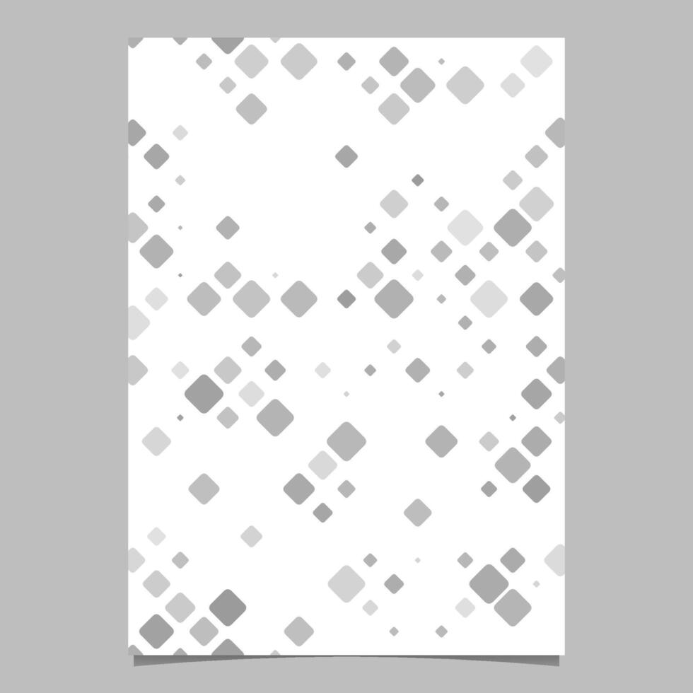 Grey abstract diagonal square pattern background brochure template - vector design