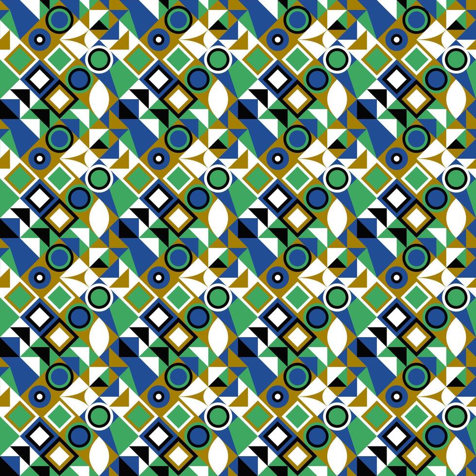 Seamless mosaic pattern background - colorful abstract vector graphic design